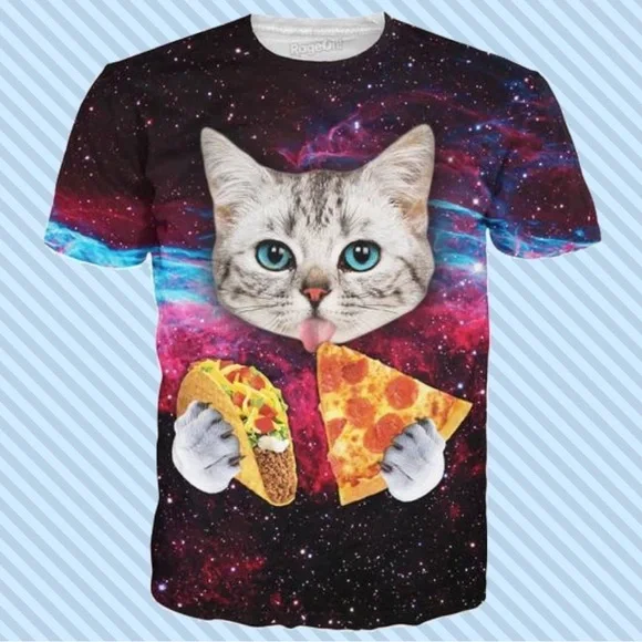 Society6 iPhone4/4S,5用 Kitten Pizza Galaxy RageOn | Shirts | New Funny Colorful Space Galaxy Stars Taco